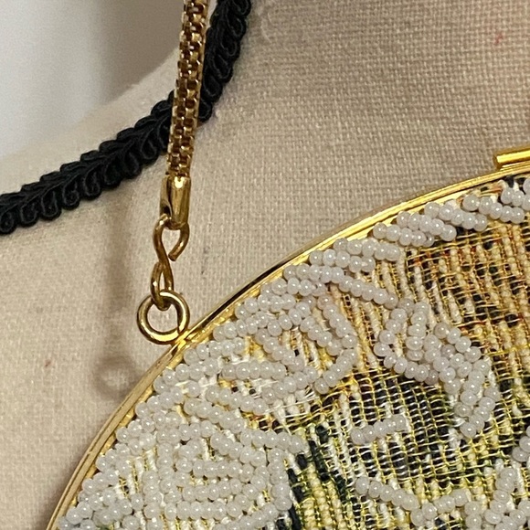 Hand Beaded Vintage Evening Bag 7”x6.5” EUC - Picture 6 of 7